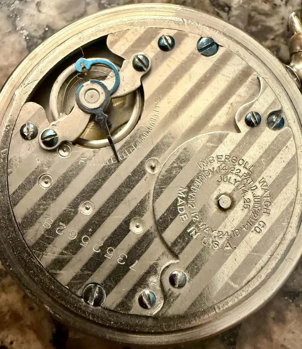 Vintage Ingersoll Junior Manual Wind Pocket Watch Made in USA